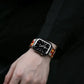 Vintage-style enamel curved metal strap