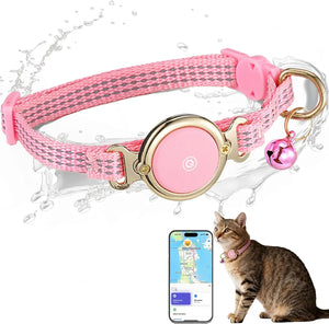 Smart Pet Tracker Collar – Global GPS Tracking with Apple Find My Compatibility | Waterproof & Stylish Design