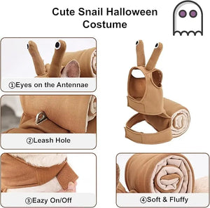 Cute Snail Pet Hoodie – Soft Polyester Costume for Cats & Dogs
