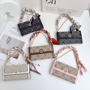 T Monogram Leather iPhone Case Bag