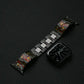 Vintage-style enamel curved metal strap