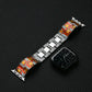 Vintage-style enamel curved metal strap