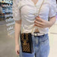 Vintage Printed Mini Trunk Style Shoulder Purse