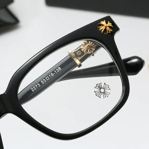 Luxury Gothic-Inspired Non-Prescription Glasses – Bold Design with Intricate Detailing